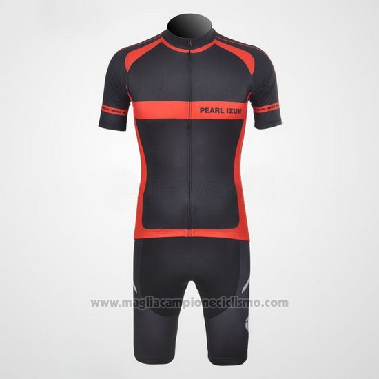 2011 Abbigliamento Ciclismo Pearl Izumi Nero e Rosso Manica Corta e Salopette